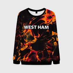 Свитшот мужской West Ham red lava, цвет: 3D-черный