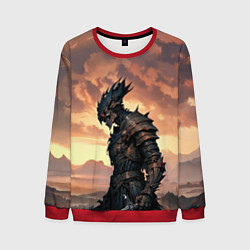 Свитшот мужской Боевая нежить на закате дня, цвет: 3D-красный