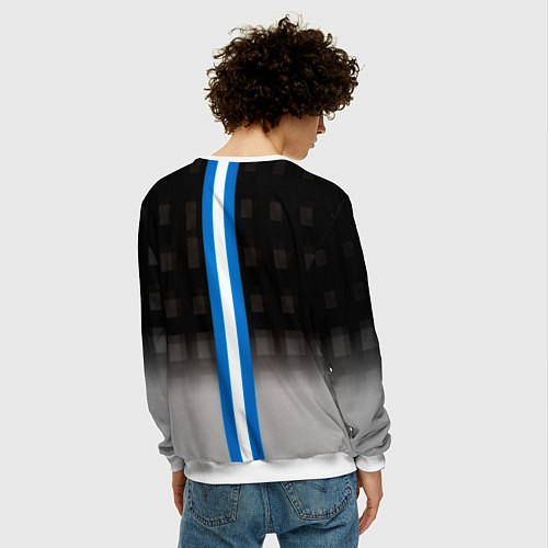 Мужской свитшот Chelsea fc sport geometry / 3D-Белый – фото 4