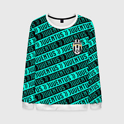 Свитшот мужской Juventus pattern logo steel, цвет: 3D-белый