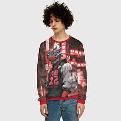 Свитшот мужской Понурый киборг, цвет: 3D-красный — фото 2