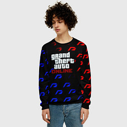 Свитшот мужской NFS x GTA pattern, цвет: 3D-черный — фото 2