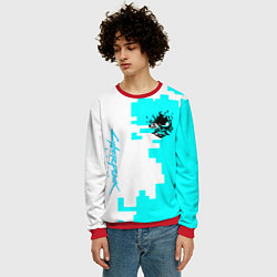 Свитшот мужской Cyberpunk 2077 gamer, цвет: 3D-красный — фото 2