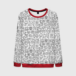 Свитшот мужской Человечки и пришельцы, цвет: 3D-красный