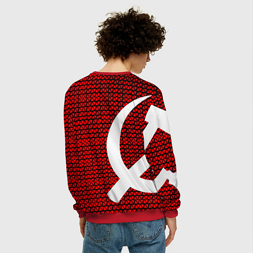 Мужской свитшот РФ стиль СССР / 3D-Красный – фото 4