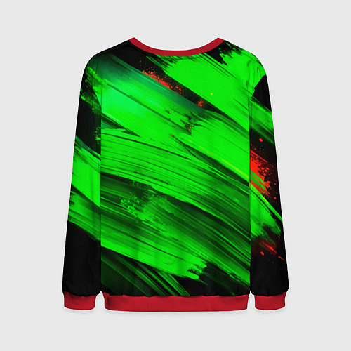 Мужской свитшот Хомячок самурай / 3D-Красный – фото 2