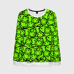 Мужской свитшот Nirvana green logo smile