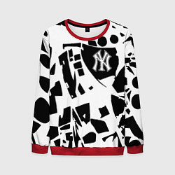 Свитшот мужской New York yankees - abstraction, цвет: 3D-красный