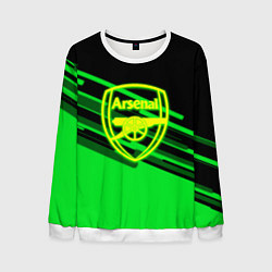Свитшот мужской Arsenal geometry line green, цвет: 3D-белый