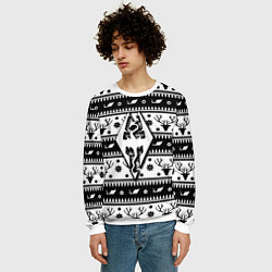Свитшот мужской The Elder Scrolls winter deer pattern, цвет: 3D-белый — фото 2