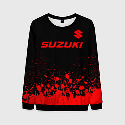 Мужской свитшот Suzuki - red gradient посередине