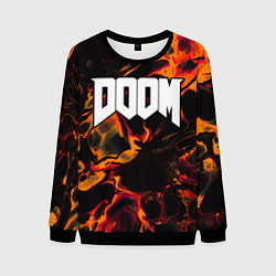 Свитшот мужской Doom red lava, цвет: 3D-черный