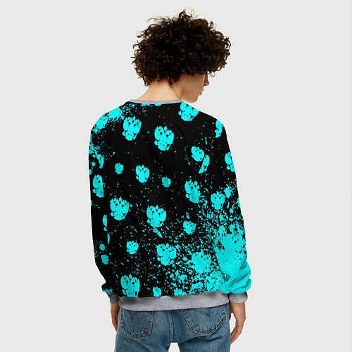 Мужской свитшот Герб текстура РФ / 3D-Меланж – фото 4