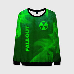 Мужской свитшот Fallout - green gradient вертикально