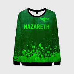 Свитшот мужской Nazareth - green gradient посередине, цвет: 3D-черный