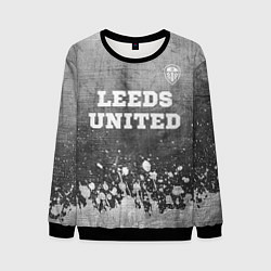 Свитшот мужской Leeds United - grey gradient посередине, цвет: 3D-черный