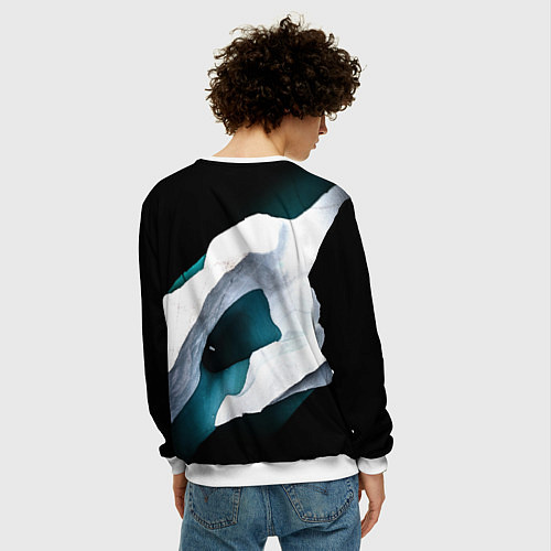 Мужской свитшот The Elder Scrolls краски текстура / 3D-Белый – фото 4