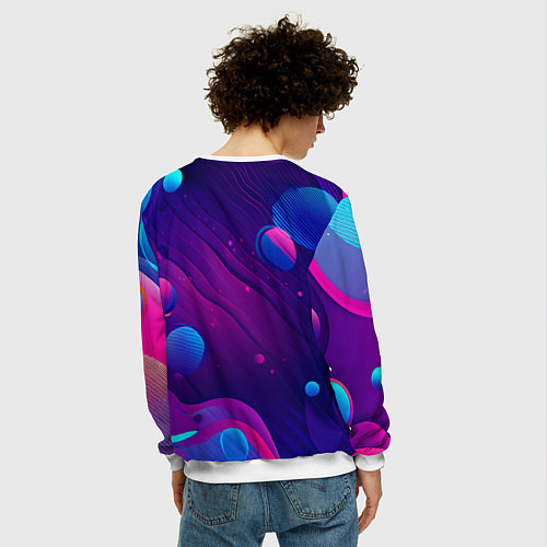 Мужской свитшот Будущее уже здесь / 3D-Белый – фото 4