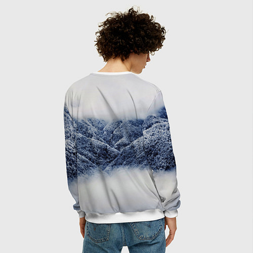 Мужской свитшот Cкайрим зима / 3D-Белый – фото 4
