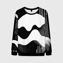 Свитшот мужской Солнечный дождь - абстракция, цвет: 3D-черный