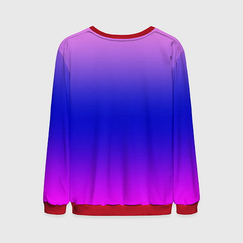 Мужской свитшот Неоновая градиент абстракция / 3D-Красный – фото 2