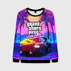 Свитшот мужской Vice city retro wave Lambo, цвет: 3D-черный