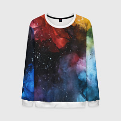 Мужской свитшот Акварельная цветная абстракция