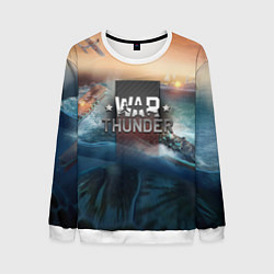 Свитшот мужской Warthunder морская битва, цвет: 3D-белый