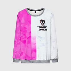 Мужской свитшот Game over pink abstraction