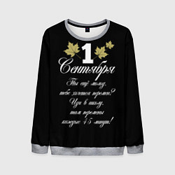 Свитшот мужской 1 сентября - хочется перемен, цвет: 3D-меланж