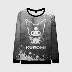 Свитшот мужской Kuromi - grey gradient, цвет: 3D-черный