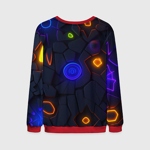 Мужской свитшот Deadlock logo текстурные плиты / 3D-Красный – фото 2