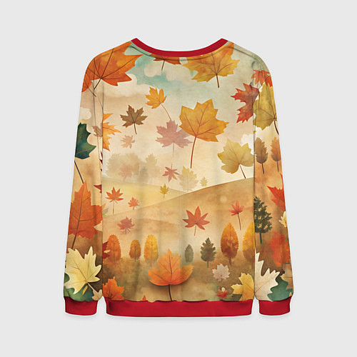 Мужской свитшот Кошечка школьница / 3D-Красный – фото 2