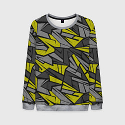 Свитшот мужской Абстрактный геометрический паттерн, цвет: 3D-меланж