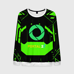 Свитшот мужской Portal game pattern, цвет: 3D-белый