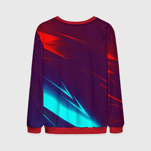 Мужской свитшот Half life stripes neon / 3D-Красный – фото 2