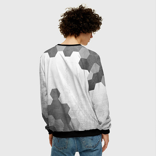 Мужской свитшот Palworld - white gradient вертикально / 3D-Черный – фото 4
