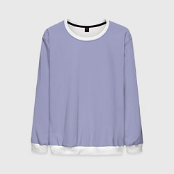 Свитшот мужской Эмоция хандры - бледно-фиолетовый, цвет: 3D-белый