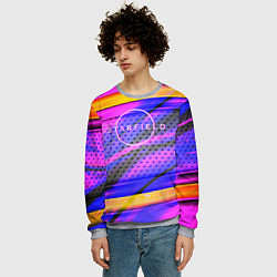 Свитшот мужской Starfield geometry game, цвет: 3D-меланж — фото 2