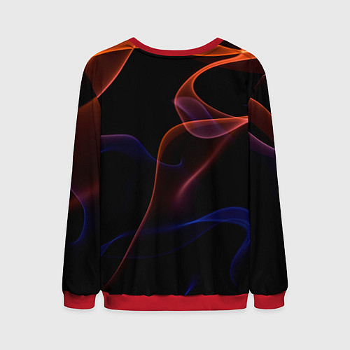 Мужской свитшот Нейросеть пламя огня / 3D-Красный – фото 2