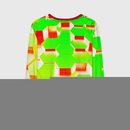 Мужской свитшот Кислотные соты / 3D-Красный – фото 2