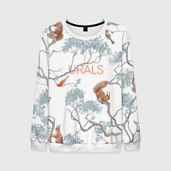 Свитшот мужской Уральский паттерн, цвет: 3D-белый