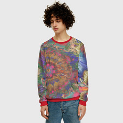 Свитшот мужской Калейдоскоп красок, цвет: 3D-красный — фото 2