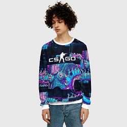 Свитшот мужской CS GO neon blob, цвет: 3D-белый — фото 2