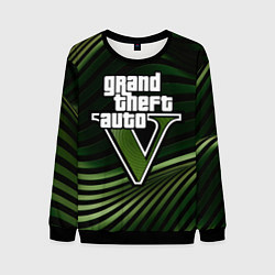 Свитшот мужской Grand Theft Auto V - logo, цвет: 3D-черный