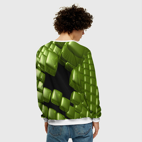 Мужской свитшот Minecraft ghost / 3D-Белый – фото 4