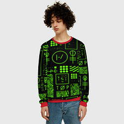 Свитшот мужской Twenty one pilots neon, цвет: 3D-красный — фото 2