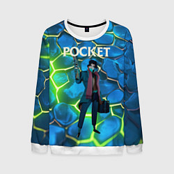 Свитшот мужской Pocket Deadlock, цвет: 3D-белый