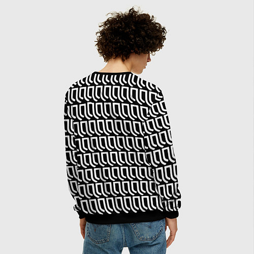 Мужской свитшот Juventus fc pattern / 3D-Черный – фото 4