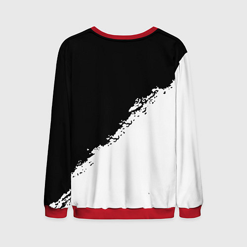 Мужской свитшот Liverpool fc белые краски / 3D-Красный – фото 2